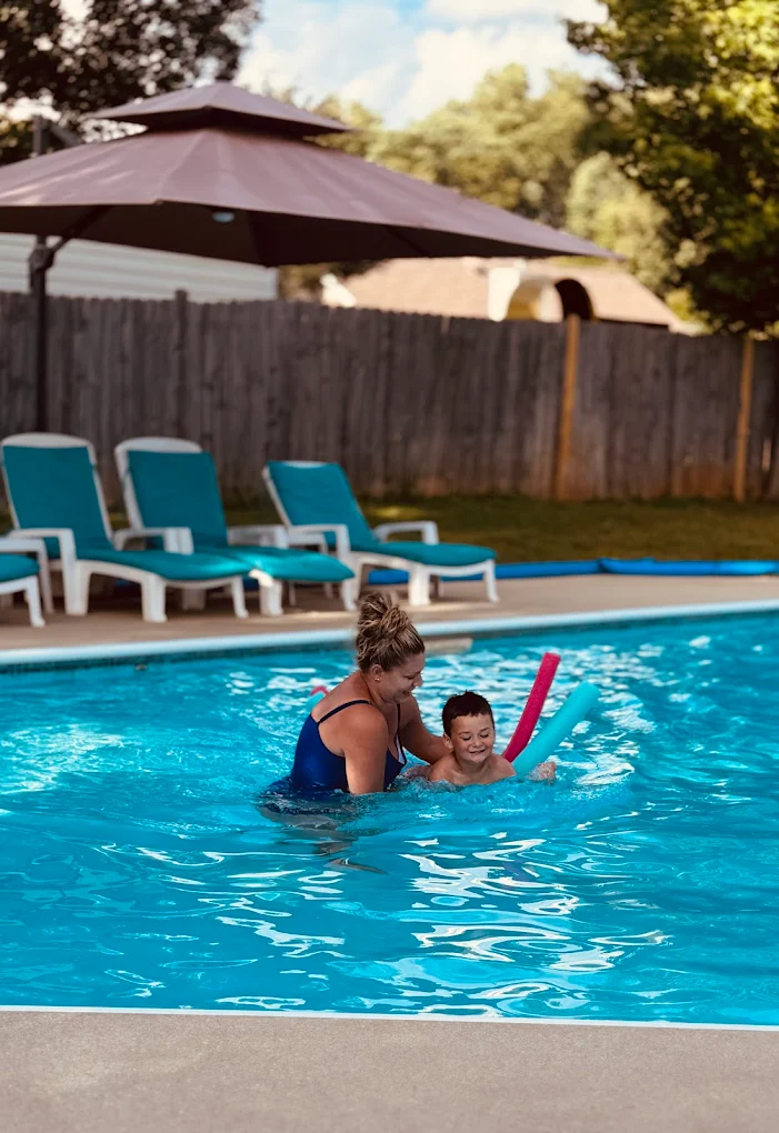 Private swim lesson at Blue Wave Swim School